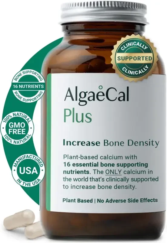 AlgaeCal Plus: Clinically Supported Calcium with Vitamin D3 & Vitamin K2 - 10