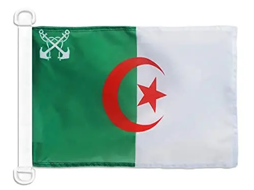 Algeria Naval Ensign NAUTICAL Flag 18'' x 12'' - Algerian War flags 30 x 45 cm. - Banner 12x18 in for boat - AZ FLAG - AZ FLAG