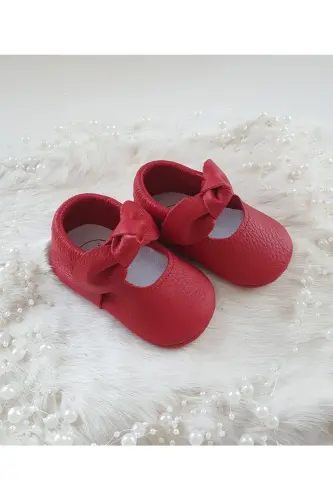Alice Kırmızı Deri Makosen Patik-Kırmızı 