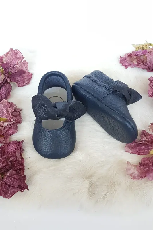 Alice Navy Leather Loafer-Navy - 2