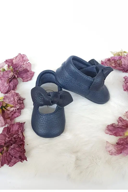 Alice Navy Leather Loafer-Navy - 3