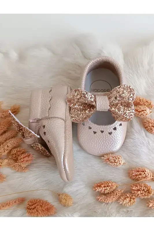 Alice Rose Genuine Leather Baby Moccasin Slippers - 2