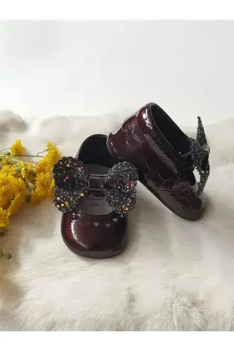 Alice Rugan Taşlı Bordo Deri Makosen-Taşlı Bordo - 3