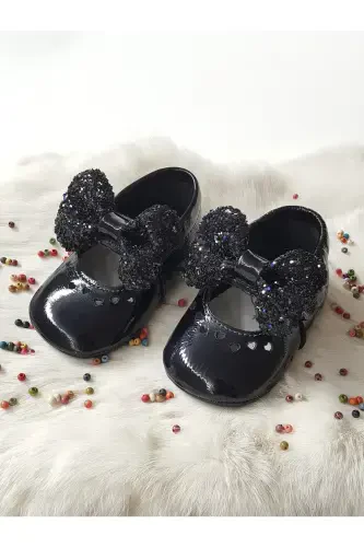 Alice Rugan Taşлы Лакирленген темно-синий кожаный мокасин-Темно-синий со стразами - 4