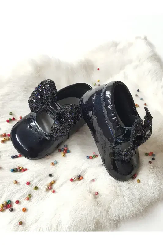 Alice Rugan Toshli Laklangan To'q ko'k Teri Mokasin - Toshli To'q ko'k - 2