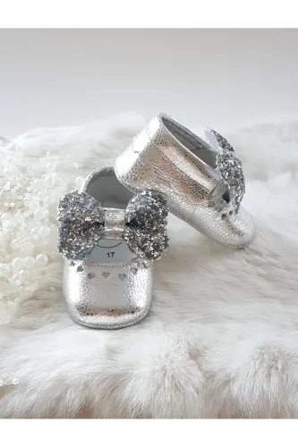 Alice Stone Silver Leather Moccasin-Silver - 2