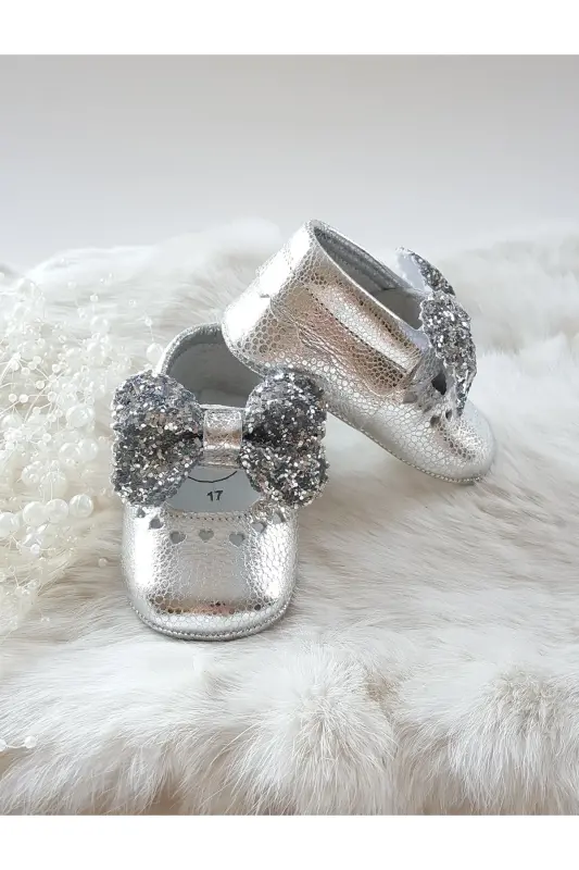 Alice Stone Silver Leather Moccasin-Silver - 2
