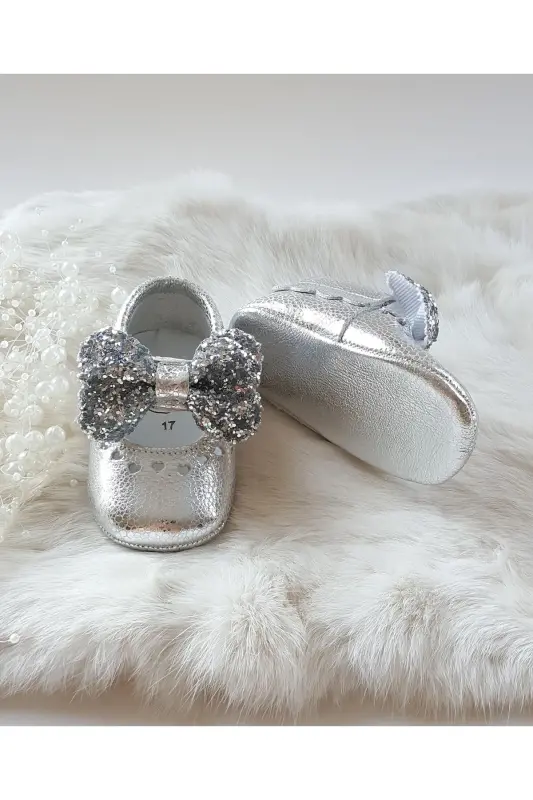 Alice Stone Silver Leather Moccasin-Silver - 3