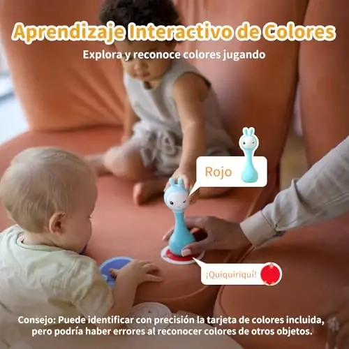 alilo Sonajero Musical para Bebés 0-12 Meses, Juguete con Luz, 66 Sonidos, 15 Canciones, 13 Cuentos, 5 Canciones de Cuna, Ruido Blanco, Reconocimiento de Colores, Regalo Recién Nacido - 5