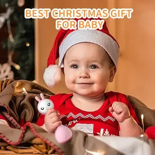 alilo Smarty Bunny Baby Rattle Musical Light Up Toys, Infants Newborns Baby Toys 0-3-6-12-18-24 Months,1 Year Old Boy Girl Gifts, 4 Music Modes and Color Recognition Function with 9 Color Card - ALILO