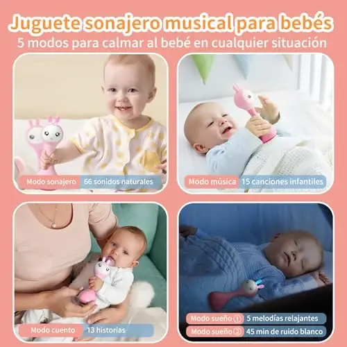 alilo Sonajero Musical para Bebés 0-12 Meses, Juguete con Luz, 66 Sonidos, 15 Canciones, 13 Cuentos, 5 Canciones de Cuna, Ruido Blanco, Reconocimiento de Colores, Regalo Recién Nacido - 3