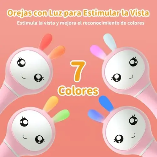 alilo Sonajero Musical para Bebés 0-12 Meses, Juguete con Luz, 66 Sonidos, 15 Canciones, 13 Cuentos, 5 Canciones de Cuna, Ruido Blanco, Reconocimiento de Colores, Regalo Recién Nacido - 5