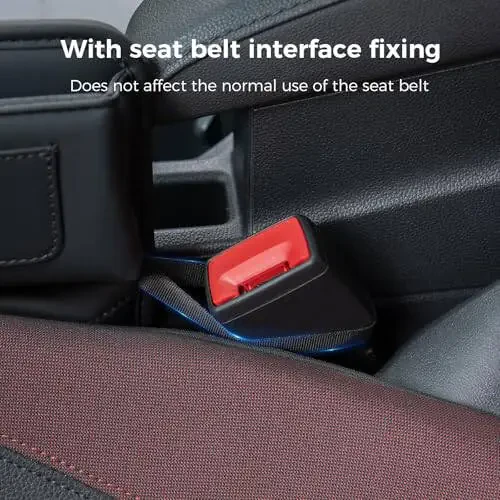 ALIOBC Car Seat Gap Filler Organizer Car Storage Organizer Car Accessories for Women/Men Interior Premium Leather Keeps Phone/Keys/Wallets (Black, 1 Pack) - 5