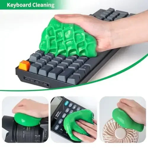 ALIOBC Car Cleaning Gel, Keyboard Cleaner Cleaning Putty for Car Interior Car Slime Cleaner Dust Cleaning Gel Car Putty for Cleaning Car Gel Cleaner Green NT.WT.: 5.6 oz (160 g) - 4