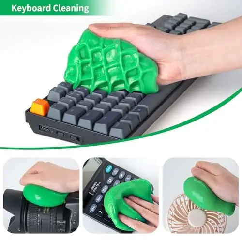 ALIOBC Car Cleaning Gel, Keyboard Cleaner Cleaning Putty for Car Interior Car Slime Cleaner Dust Cleaning Gel Car Putty for Cleaning Car Gel Cleaner Green NT.WT.: 5.6 oz (160 g) - 4