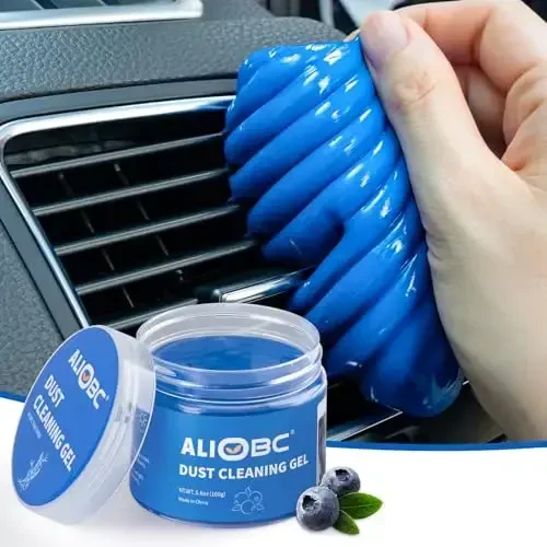 ALIOBC Car Cleaning Gel, Keyboard Cleaner Cleaning Putty for Car Interior Car Slime Cleaner Dust Cleaning Gel Car Putty for Cleaning Car Gel Cleaner Blue NT.WT.: 5.6 oz (160 g) 