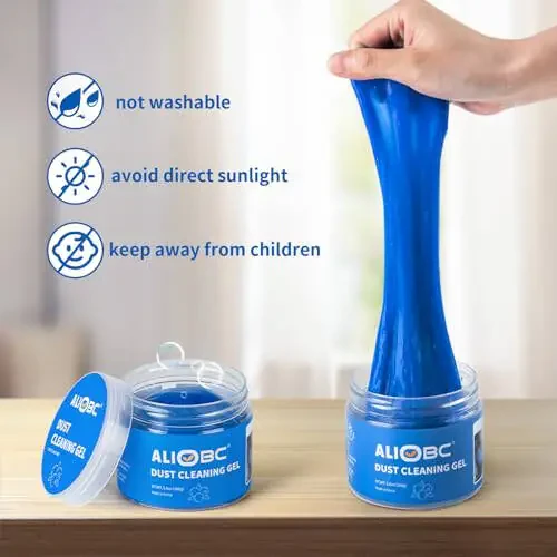 ALIOBC Avtomobil Tozalash Jeli, Klaviatura Tozalash uchun Tozalash Xamiri Avtomobil Ichki Qismi Avtomobil Slime Tozalash Chang Tozalash Jeli Avtomobil Xamiri Tozalash uchun Avtomobil Jeli Tozalash Ko'k NT.WT.: 5.6 oz (160 g) - 6