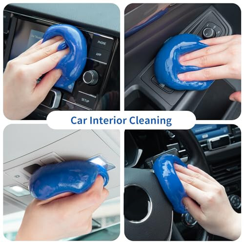 ALIOBC Car Cleaning Gel, Keyboard Cleaner Cleaning Putty for Car Interior Car Slime Cleaner Dust Cleaning Gel Car Putty for Cleaning Car Gel Cleaner Blue NT.WT.: 5.6 oz (160 g) - 2