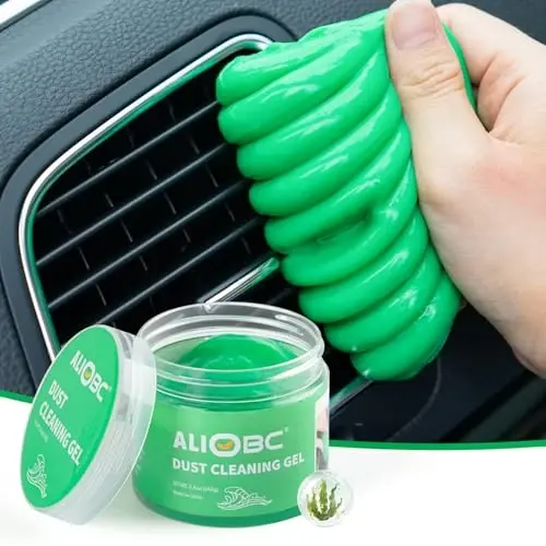 ALIOBC Car Cleaning Gel, Keyboard Cleaner Cleaning Putty for Car Interior Car Slime Cleaner Dust Cleaning Gel Car Putty for Cleaning Car Gel Cleaner Green NT.WT.: 5.6 oz (160 g) - ALIOBC