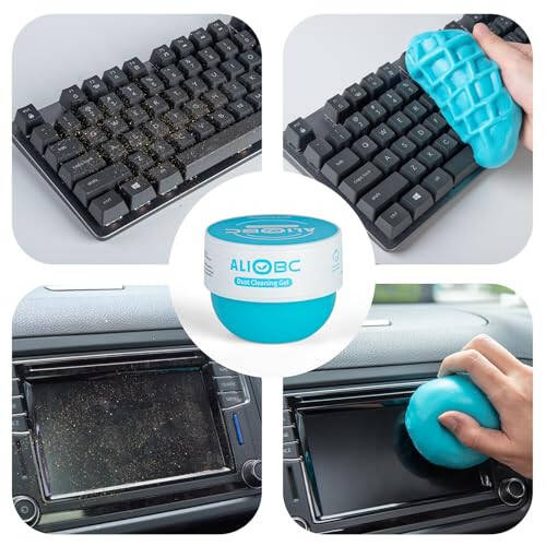 ALIOBC Dust Cleaning Gel 250g Car Cleaning Gel Keyboard Cleaner Cleaning Putty for Car Interior Car Slime Cleaner Dust Cleaning Gel Car Putty for Cleaning Car Gel Cleaner Car Jelly Cleaner Blue - 4