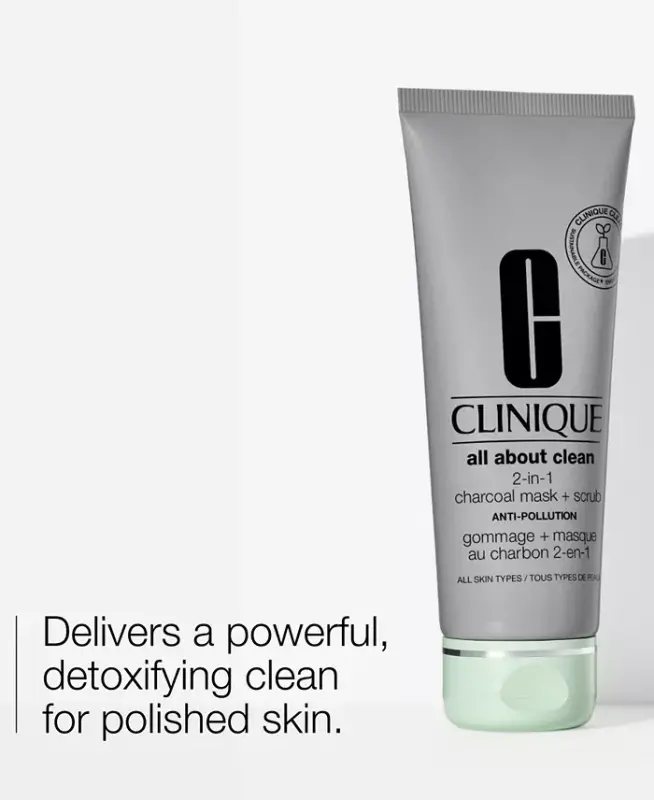 All About Clean™ 2-in-1 Charcoal Face Mask + Scrub, 3.4-oz. - 2