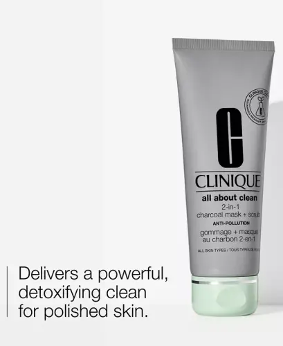 All About Clean™ 2-in-1 Charcoal Face Mask + Scrub, 3.4-oz. - CLINIQUE (1)