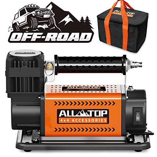 ALL-TOP Air Compressor Kit, 12V Portable Inflator 7.06CFM, Offroad Air Compressor for Truck ,Air Pump for Car Heavy Duty, Max 150PSI for SUV 4x4 Vehicle RV Tire - 6