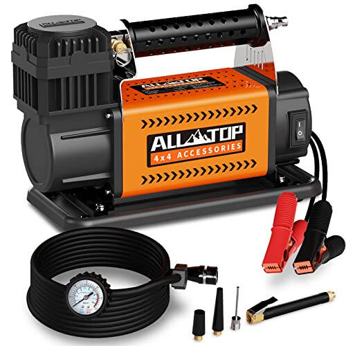 ALL-TOP Air Compressor Kit, 12V Portable Inflator 7.06CFM, Offroad Air Compressor for Truck ,Air Pump for Car Heavy Duty, Max 150PSI for SUV 4x4 Vehicle RV Tire - 5