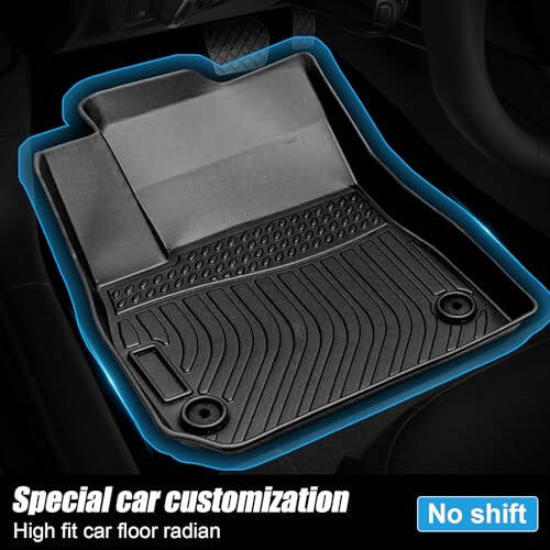 All Weather Car Floor Mats Compatible with 2016 2017 2018 2019 2020 2021 2022 2023 2024 Malibu，3Pcs Automotive Floor Mats & Cargo Liners Front & Rear Row Interior Car Accessories - 6