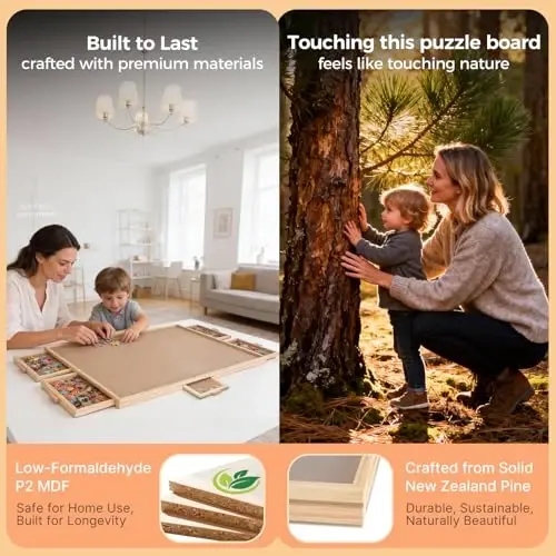 ALL4JIG 1000 Pieces Rotating Puzzle Board with 6 Drawers and Cover,22.44