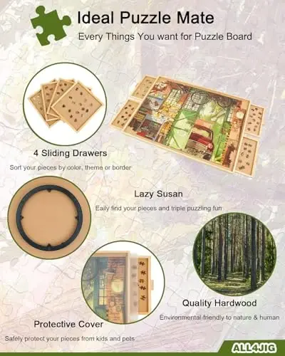 ALL4JIG 1000 Piece Rotating Puzzle Board with Drawers 22