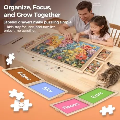 ALL4JIG 1000 Piece Rotating Puzzle Board with 4 Drawers 20.94