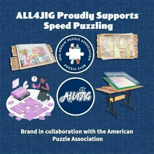 ALL4JIG 1000 Piece Rotating Puzzle Board with Drawers 22