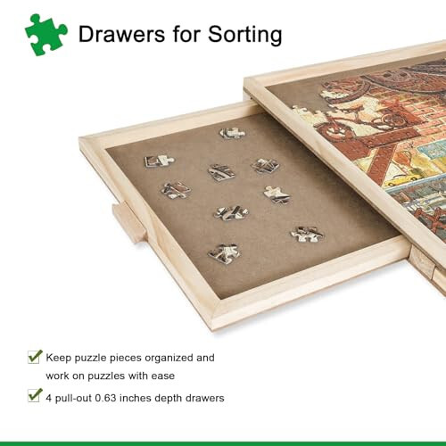 ALL4JIG 1500 Piece Rotating Puzzle Board with Drawers and Cover,26