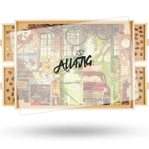 ALL4JIG 1500 Piece Rotating Puzzle Board with Drawers and Cover,25
