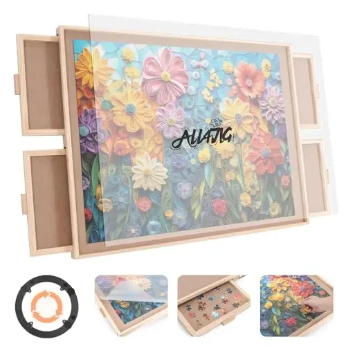 ALL4JIG 1500 Piece Rotating Puzzle Board with 4 Drawers 26.57