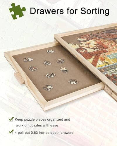 ALL4JIG 1500 Piece Rotating Puzzle Board with Drawers and Cover,26