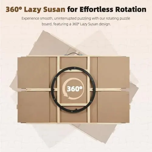 ALL4JIG 2000 Pieces Rotating Puzzle Board with 4 Drawers & Lazy Susan, 40.1