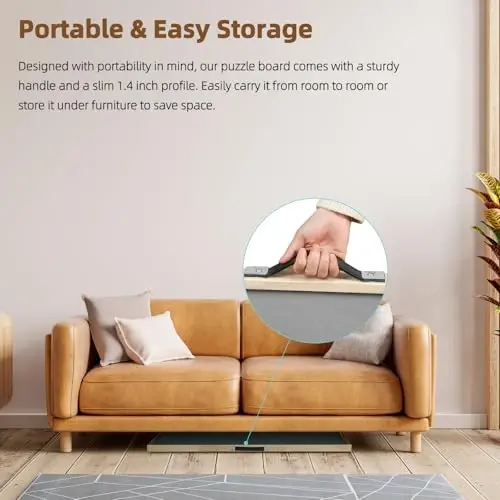 ALL4JIG 2000 Pieces Rotating Puzzle Board with 4 Drawers & Lazy Susan, 40.1