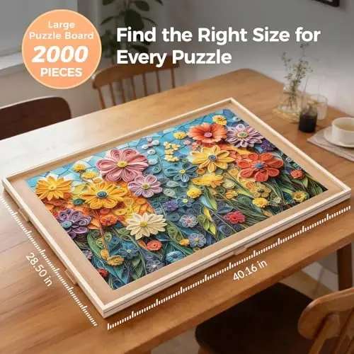ALL4JIG 2000 Pieces Rotating Puzzle Board with 6 Drawers and Cover,28.50
