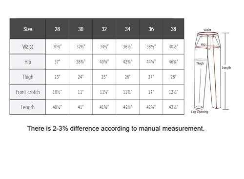 ALLABREVE Men's Chinos Casual Dress Pants Slim Fit Skinny Stretch Flat-Front Lightweight Comfort Slacks - 6