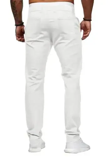 ALLABREVE Men's Chinos Casual Dress Pants Slim Fit Skinny Stretch Flat-Front Lightweight Comfort Slacks - 4