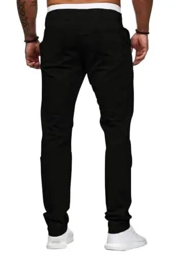 ALLABREVE Men's Chinos Casual Dress Pants Slim Fit Skinny Stretch Lightweight Comfort Slacks - 3