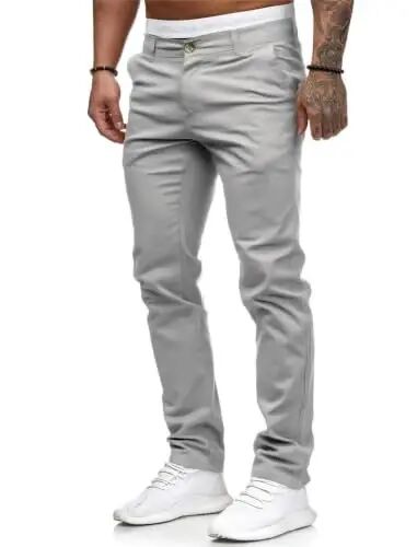 ALLABREVE Men's Chinos Casual Dress Pants Slim Fit Skinny Stretch Lightweight Comfort Slacks - ALLABREVE (1)