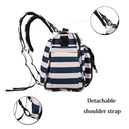 ALLCAMP Diaper bag backpack Multi-Function Waterproof Travel Backpack Nappy Bags for Baby Care, Large Capacity, Support baby Stroller, Converted Into a Tote Bag(Blue) - 4