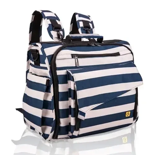 ALLCAMP Diaper bag backpack Multi-Function Waterproof Travel Backpack Nappy Bags for Baby Care, Large Capacity, Support baby Stroller, Converted Into a Tote Bag(Blue) - MODAZONE