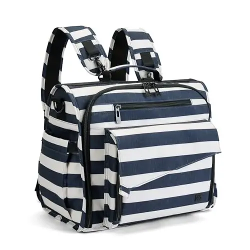 ALLCAMP Diaper bag backpack Multi-Function Waterproof Travel Backpack Nappy Bags for Baby Care, Large Capacity, Support baby Stroller, Converted Into a Tote Bag(Blue) 