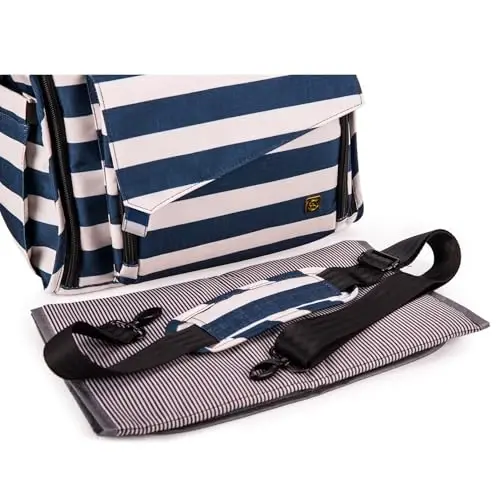 ALLCAMP Diaper bag backpack Multi-Function Waterproof Travel Backpack Nappy Bags for Baby Care, Large Capacity, Support baby Stroller, Converted Into a Tote Bag(Blue) - 6