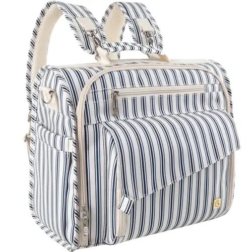ALLCAMP Diaper Bag Large, Support Baby Stroller, Converted Into a Tote Bag 