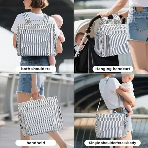 ALLCAMP Diaper Bag Large, Support Baby Stroller, Converted Into a Tote Bag - 5